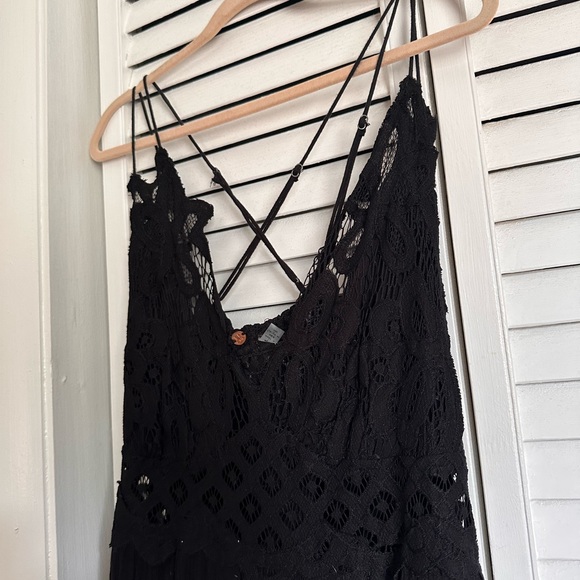 Free people One Adella Maxi Slip black lace maxi dress - Picture 3 of 4